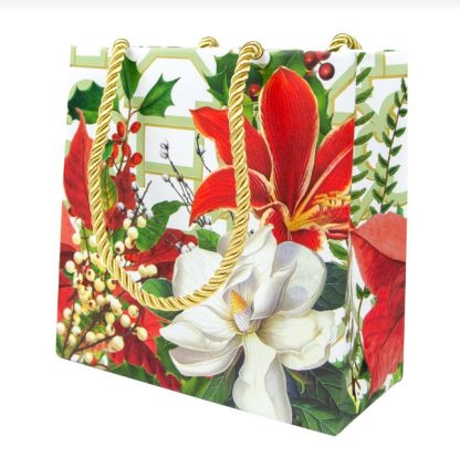 Caspari Gift Bag Christmas Garden-Small - Image 3