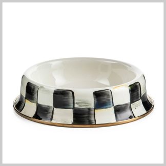 MacKenzie-Childs Pet- Courtly Check Enamel Cat Dish