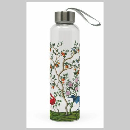 Glass Water Bottle-Bird & Branch