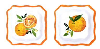 Le Cadeaux Mini Condiment Bowls, Oranges-Set of 2