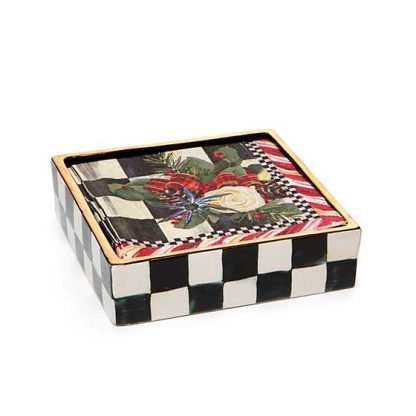 MacKenzie-Childs Courtly Check Cocktail Napkin Holder - Image 2