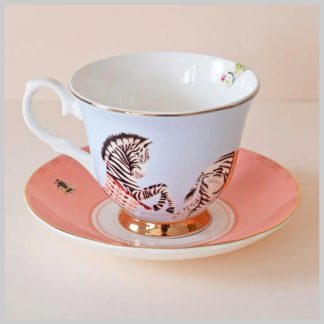 Yvonne Ellen Teacup & Saucer Carnival Zebra