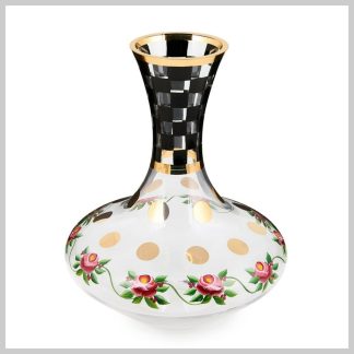 MacKenzie-Childs Carnival Black Wine Decanter