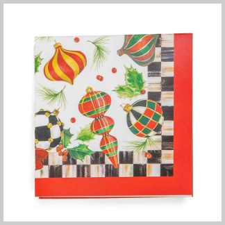 MacKenzie-Childs Deck The Halls Cocktail Napkins