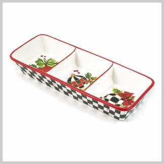 MacKenzie-Childs Deck The Halls Trio Platter