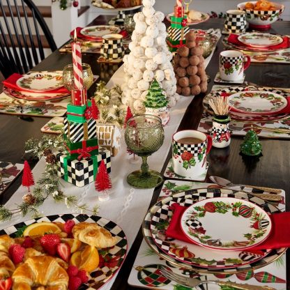 MacKenzie-Childs Deck The Halls Plates Set of 4, Appetizer - Image 2
