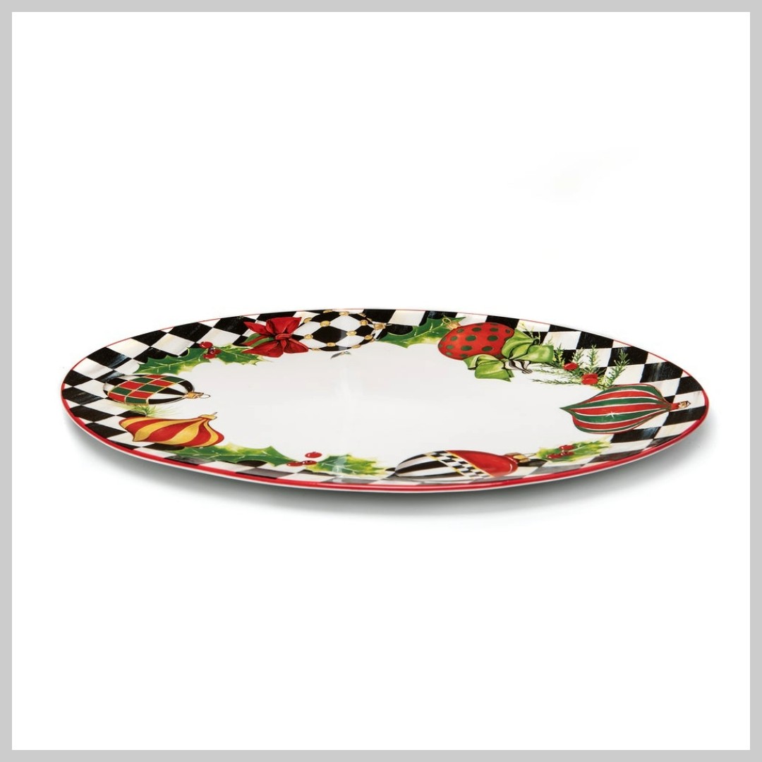 MacKenzie-Childs Deck The Halls Serving Platter