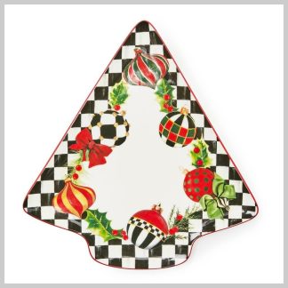 MacKenzie-Childs Deck The Halls Tree Serving Platter