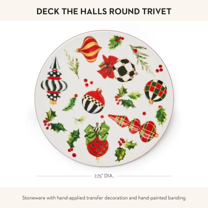 MacKenzie-Childs Deck The Halls Round Trivet - Image 2