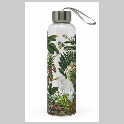 Glass Water Bottle-Egret Island