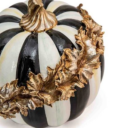 MacKenzie-Childs Fall Pumpkin Collection-Courtly Stripe Gold Foliage - Image 2