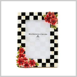 MacKenzie-Childs Frame, Check Floral 4x6