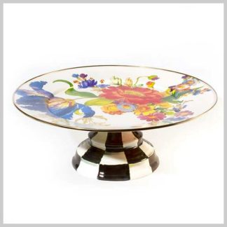 MacKenzie-Childs Flower Market Pedestal Platter-Large