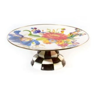 MacKenzie-Childs Flower Market Pedestal Platter-Large