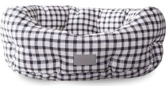 Fringe Painted Gingham Pet Bed