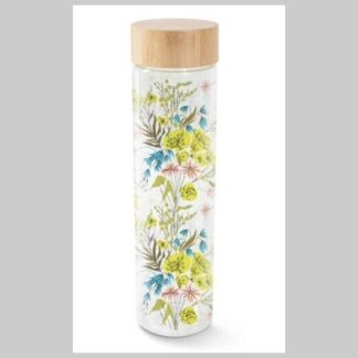 Glass Water Bottle-Wildflowers
