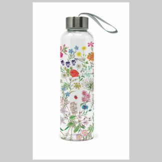 Glass Water Bottle-Butterflies & Bees