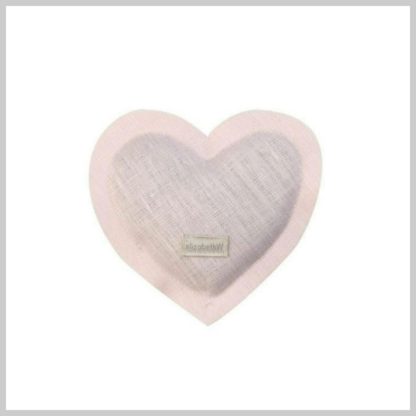 Elizabeth W. Heart Sachet-Pink Linen