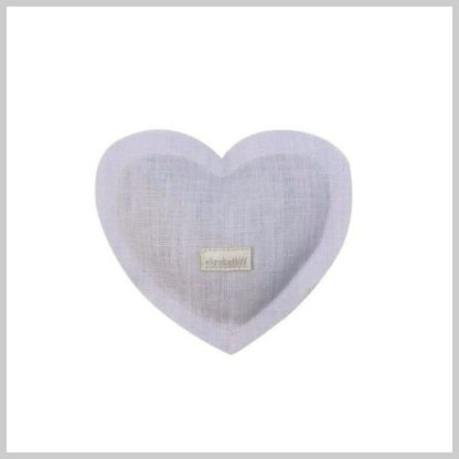 Elizabeth W. Heart Sachet-Purple Linen
