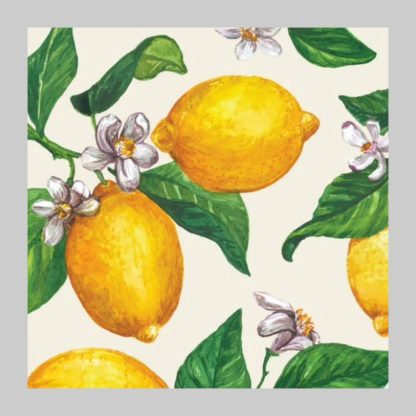 Hester & Cook Lemons Cocktail Napkins