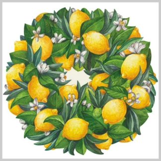 Hester & Cook Die-Cut Lemon Wreath Placemat