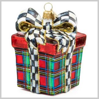 MacKenzie-Childs Holiday- Glass Ornament- Tartastic Gift