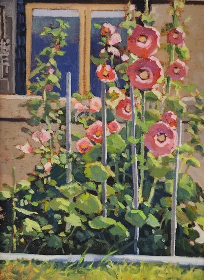 Lynne Fearman "Hollyhocks"