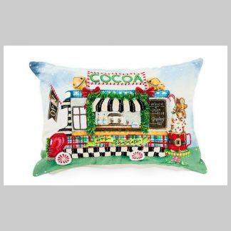 MacKenzie-Childs Hot Cocoa Food Truck Lumbar Throw