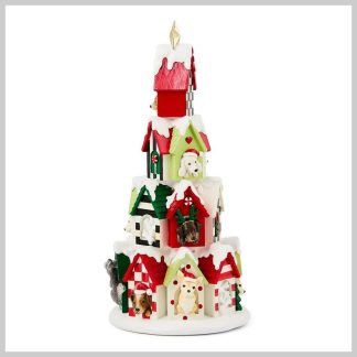 Mackenzie-Childs Check It Out Illuminated Doghouse Tower