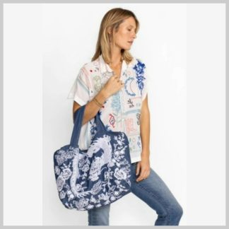 Johnny Was Alicent Denim Tote
