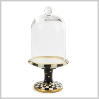 MacKenzie-Childs Courtly Check Pedestal with Cloche