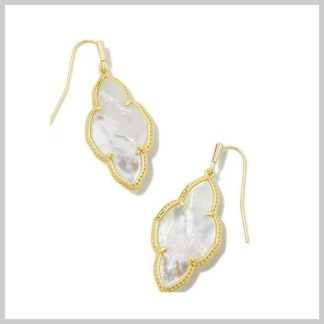Kendra Scott Abbie Drop Earrings Gold Mother of Pearl