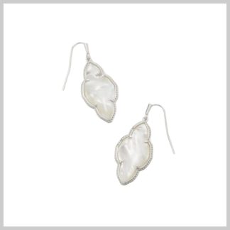 Kendra Scott Abbie Drop Earrings Silver Mother of Pearl