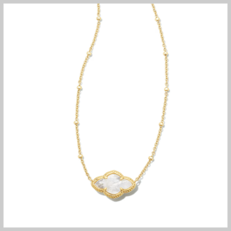 Kendra Scott Abbie Pendant Gold Mother of Pearl