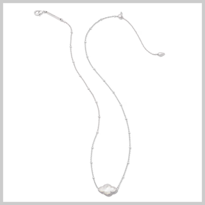 Kendra Scott Abbie Pendant Siver Mother of Pearl