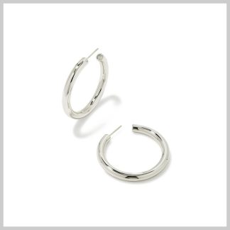 Kendra Scott Colette Hoop Earings-Rhodium