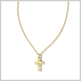 Kendra Scott Cross Pendant Necklace-Gold