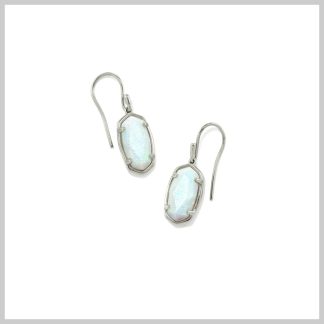Kendra Scott Drop Earrings in Rhodium and Opal