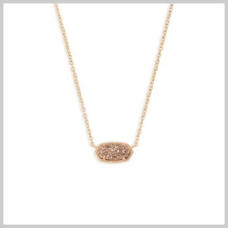 Kendra Scott Elisa Necklace in Rose Gold Drusy