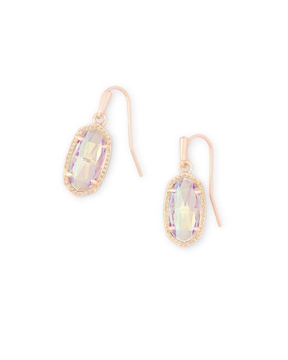Kendra Scott Lee Rose Gold Drop Earrings in Dichroic Glass - Image 2