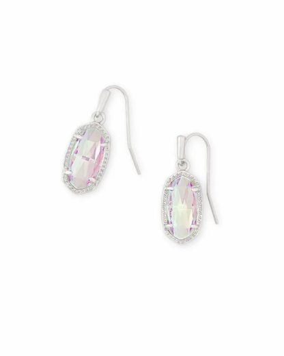 Kendra Scott Lee Silver Drop Earrings in Dichroic Glass - Image 2