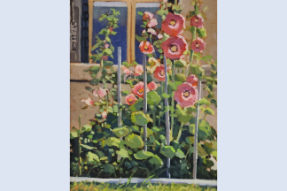Lynne Fearman "Hollyhocks"