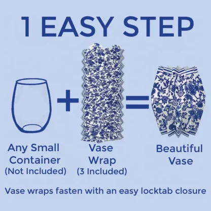 Blue Chinoiserie Paper Vase Wraps - Image 4