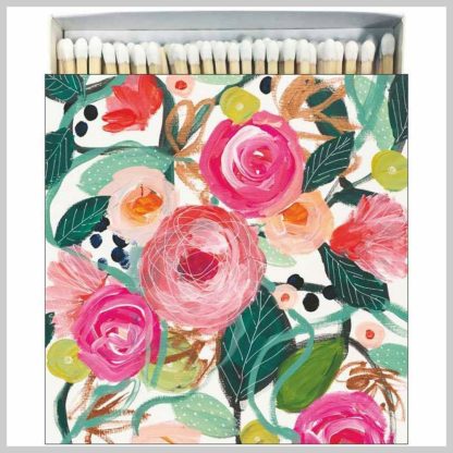 Square Boxed Matches "La Belle Rose"