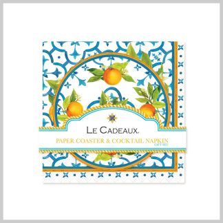 Le Cadeaux Valencia Coaster & Napkin Gift Set