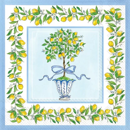 Boston International Lemon Topiary Cocktail Napkins