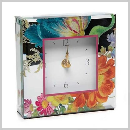MacKenzie-Childs Flower Market Square Desk Clock
