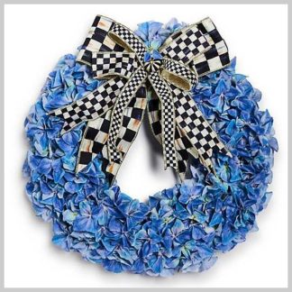 MacKenzie-Childs Blue Hydrangea 22" Wreath