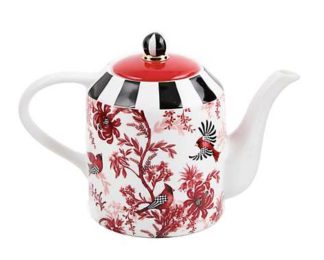 MacKenzie Childs Cardinal Toile Teapot