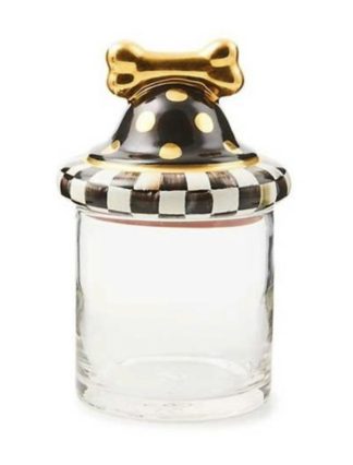 MacKenzie-Childs Courtly Check Canine Cookie Jar